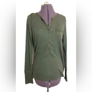 Old Navy Y2K Ribbed Henley Top Size M Elena Gilbert Bella Swan Twilight Tumblr